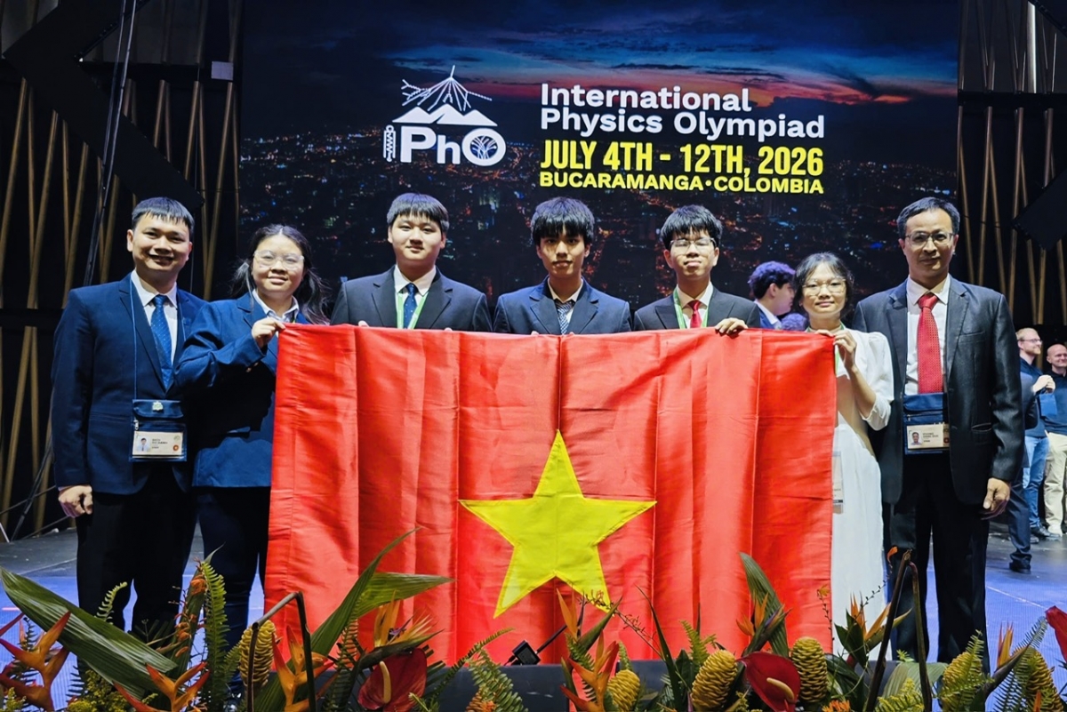 Đoàn học sinh Việt Nam tham dự Olympic Vật lý - IPhO năm 2026 (Ảnh: moet)