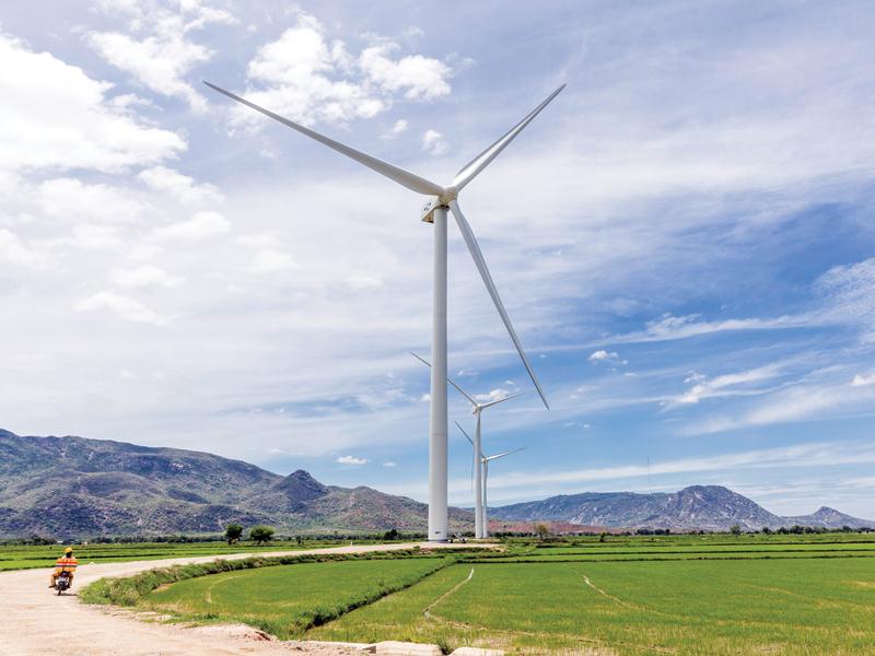 Dự án Nhà máy Điện gió tại tỉnh Ninh Thuận. Ảnh: Giz